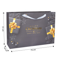 Weihnachtliche Geschenktasche Merry Christmas aus FSC-Mix in den Maßen 51 x 73 x 18 cm mit festlichem Design