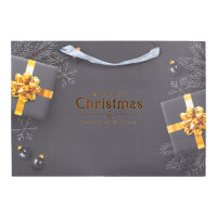 Geschenktasche Merry Christmas in festlichem Design mit den Maßen 26 x 38 x 10 cm aus FSC Mix Material