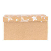 Geschenkbox in Sternform aus Kraftpapier FSC Mix in den Maßen 27 x 27 x 15 cm