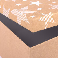 Geschenkbox in Sternform aus Kraftpapier FSC Mix in den Maßen 27 x 27 x 15 cm
