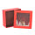 Geschenkbox "Weihnachten" 3D, FSC® Mix, 21 x 21 x 9 cm, rot