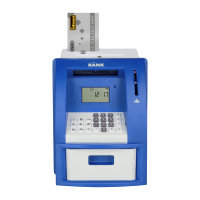 Geldautomat, digitale Spardose mit Sound, blau
