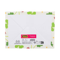 Flaschentasche Glücksklee aus robustem FSC-Mix Material in den Maßen 35 x 10 x 10 cm mit zauberhaftem Kleeblatt-Design