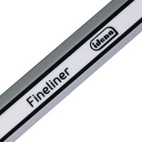 Set aus zehn Finelinern in zehn verschiedenen Farben mit einer Strichstärke von 0,4 mm.