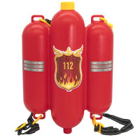 Feuerwehr Wasserspritze, mit verstellbarer D&uuml;se und Wassertank