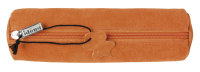 Faulenzer, 21 x 6 cm, aus echtem Leder, rund, orange