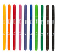 Fasermaler-Duo, 10 Farben, 2 Malspitzen, farbintensiv