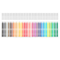 36 farbintensive Fasermaler in verschiedenen Farben mit 2 mm Spitze für präzises Malen und Markieren
