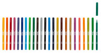 Fasermaler, 24 Farben, 2 mm Spitze, farbintensiv