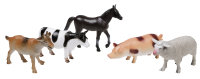 Farmtiere Spielfiguren/klein, 5 St&uuml;ck, ca. 10 cm, im Beutel