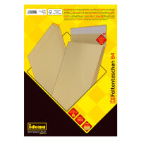 Braune Faltentaschen B4 aus FSC-recyceltem Material mit...