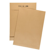Braune Faltentaschen B4 aus FSC-recyceltem Material mit...