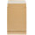 Packung mit 100 braunen Faltentaschen im B4-Format aus 100% recyceltem Papier mit einem Haftklebestreifen und einem 4 cm breiten Boden