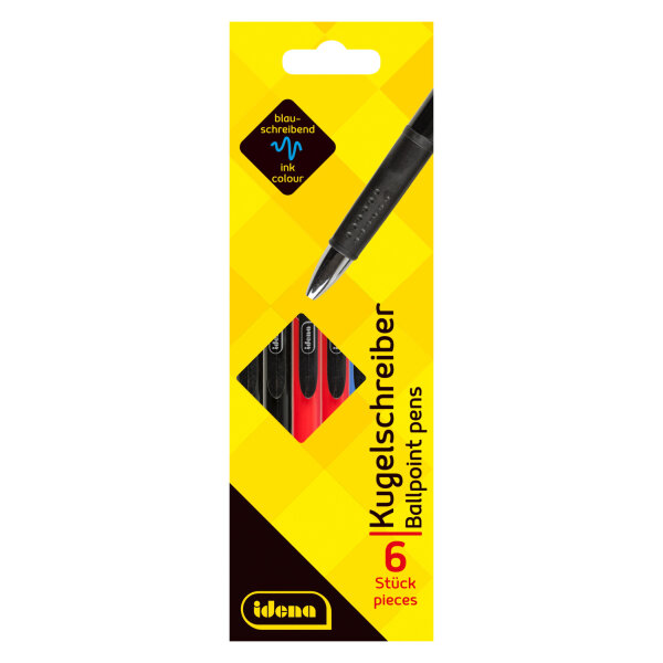 WPRO Kugelschreiber Set David – 10 Stück, Farbmix, Nachfüllbar, Ergonomisch
