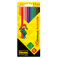 Dreikant-Buntstifte Set mit 12 Farben, ergonomische Form, FSC-zertifiziert