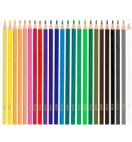 Dreikant-Buntstifte, 24 Farben, holzfrei, ergonomische Form