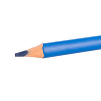 Set aus zwölf dreikantigen Buntstiften in 12 verschiedenen Farben, holzfrei und mit ergonomischer Formgebung